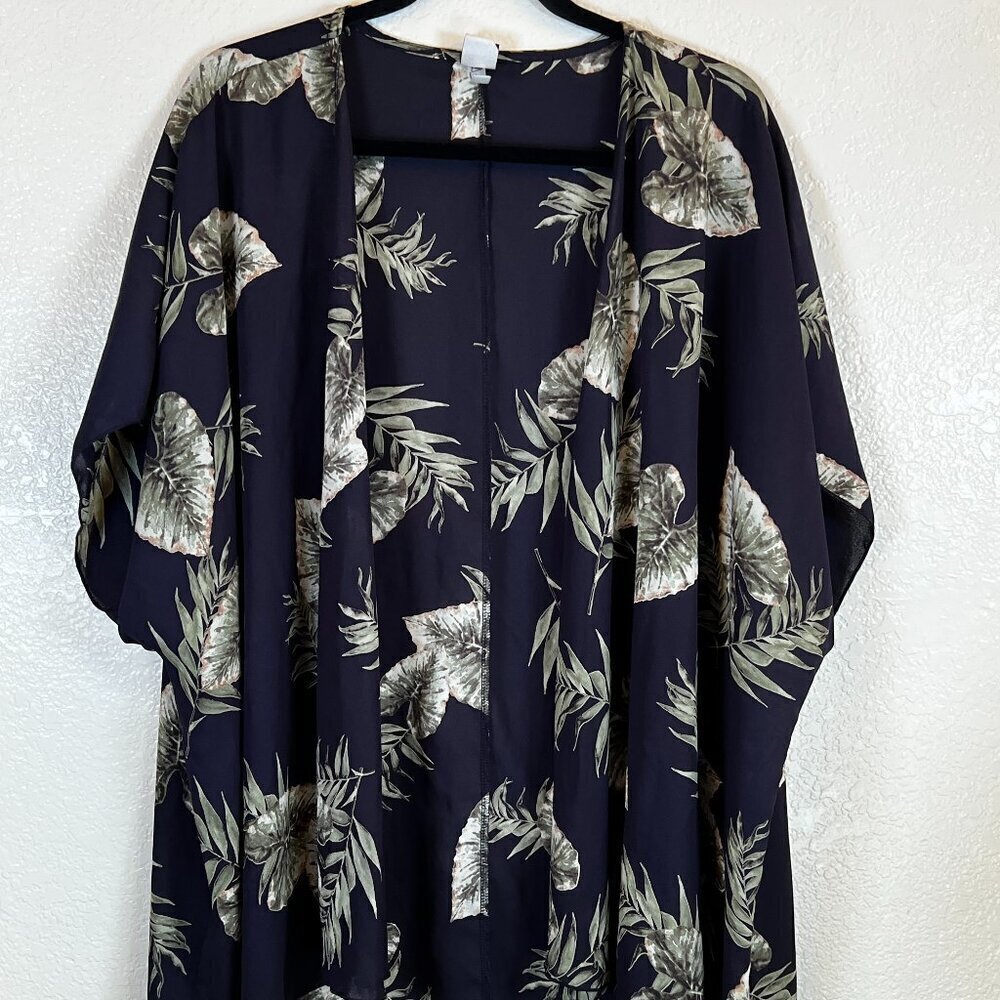 I Joah Premium Open Front Tropical Print Cardigan/Kimono Cover Up Size‎ M